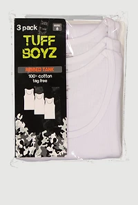 Boys Rib Knit Scoop Neck Tank Tops 3 Pack
