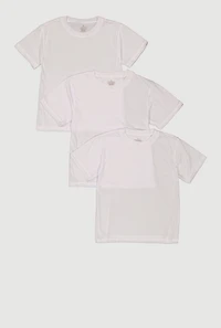 Boys Crew Neck Short Sleeve Tops 3 Pack