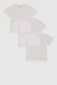 Boys Crew Neck Short Sleeve Tops 3 Pack