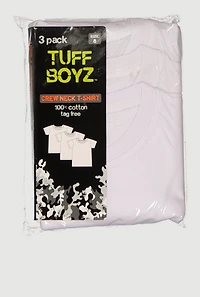 Boys Crew Neck Short Sleeve Tops 3 Pack