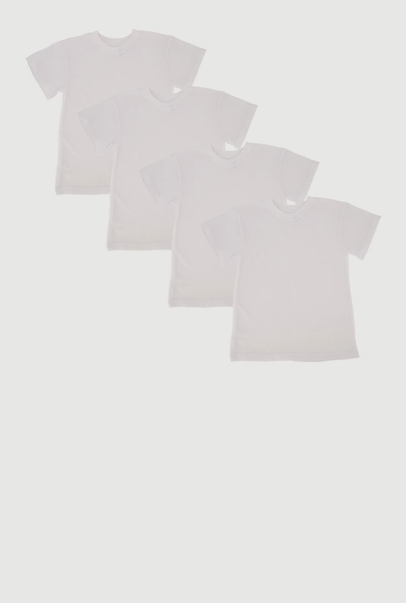 Boys Short Sleeve Crew Neck Tees 4 Pack