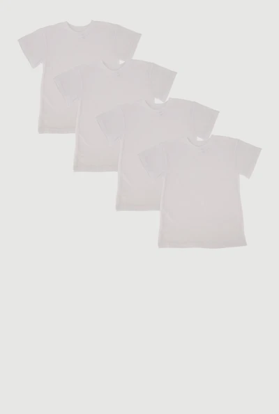 Boys Short Sleeve Crew Neck Tees 4 Pack