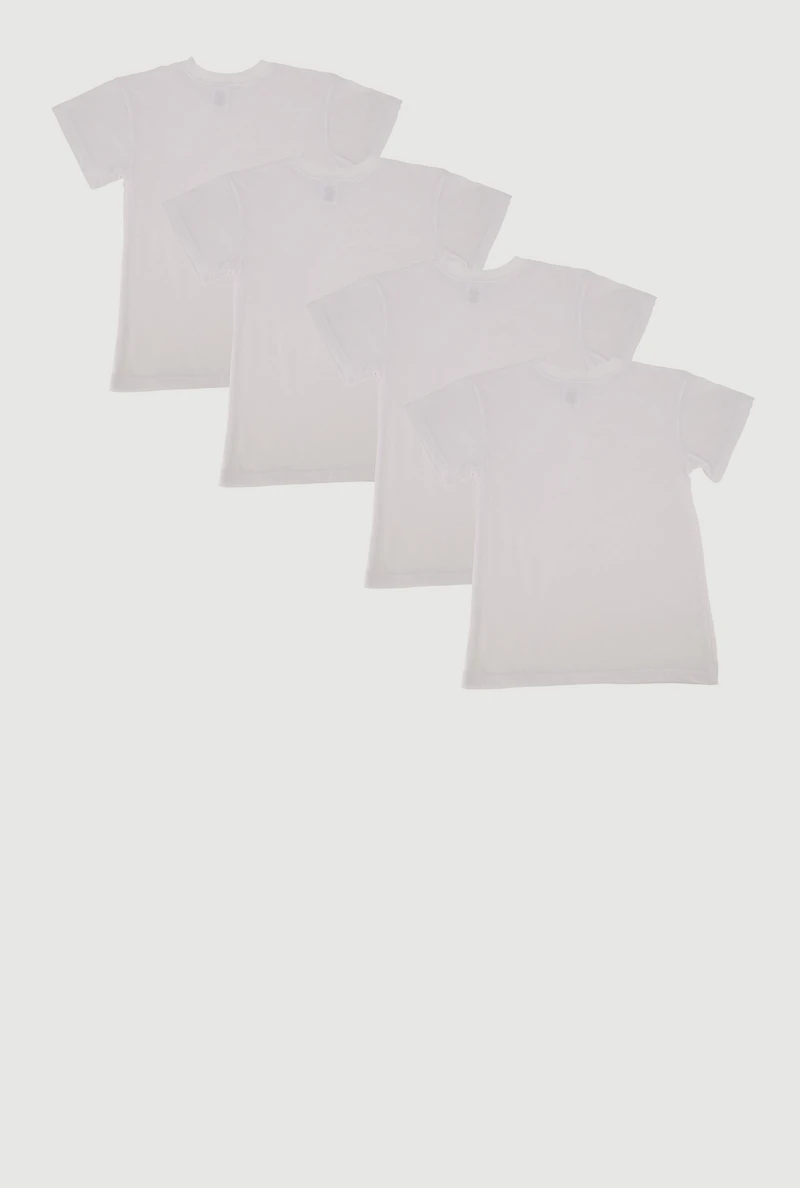 Boys Short Sleeve Crew Neck Tees 4 Pack