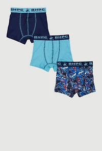 Boys Dino Print Boxer Briefs 3 Pack