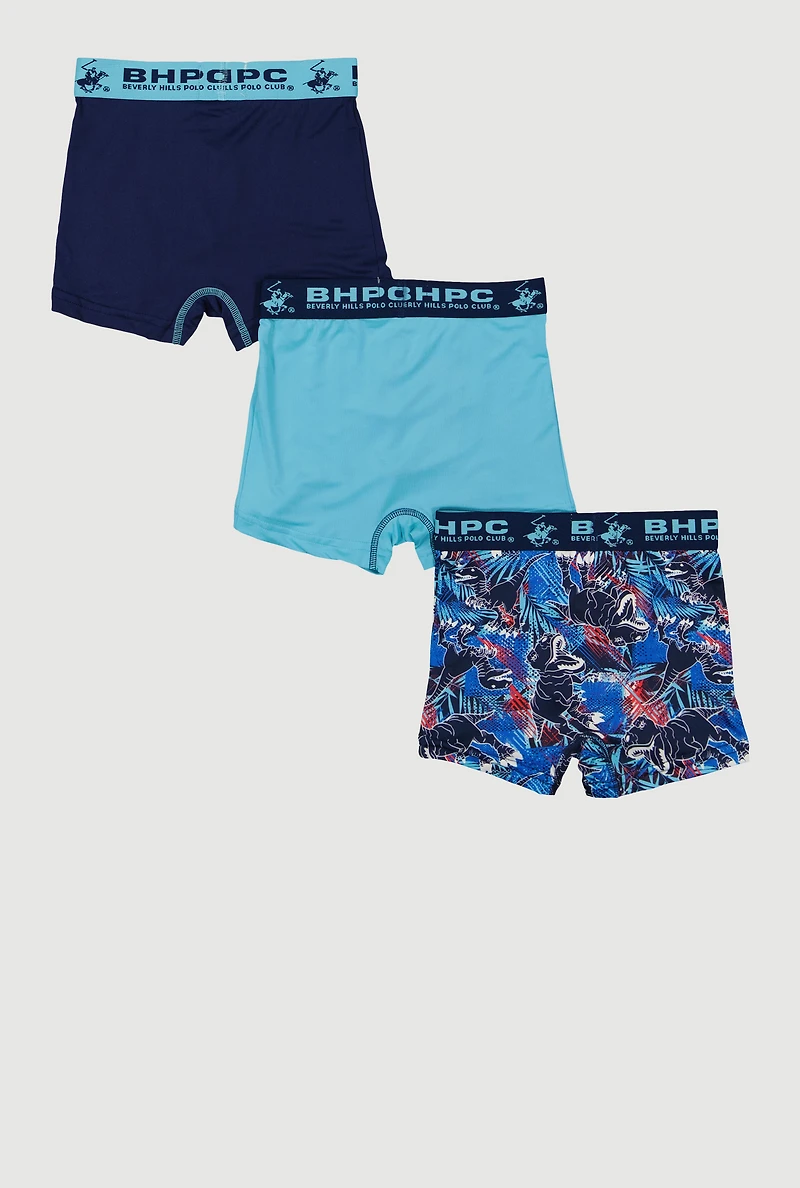 Boys Dino Print Boxer Briefs 3 Pack