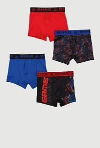 Boys Game Controller Graphic Print Boxer Briefs 4 Pack