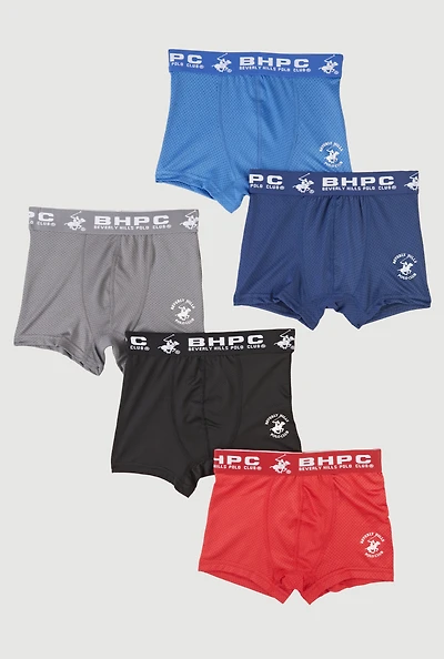 Boys Beverly Hills Polo Club Jersey  Mesh Boxer Briefs 4 Pack