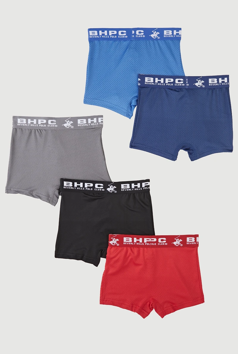 Boys Beverly Hills Polo Club Jersey  Mesh Boxer Briefs 4 Pack