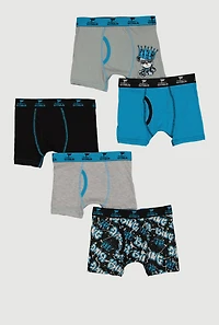 Boys Urban Extreme King Bear Graphic Boxer Briefs 5 Pack