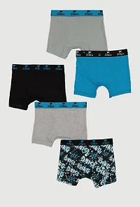 Boys Urban Extreme King Bear Graphic Boxer Briefs 5 Pack