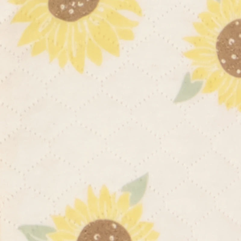 Baby Girls 0-9M Sunflower Graphic Quilted Footed Jumpsuit