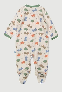 Baby Boys 0-9M Dinosaur Print Footed Jumpsuit, Multi, Size 6-9M