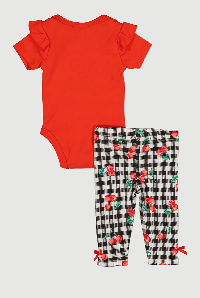 Baby Girls 0-9M Cuter Graphic Bodysuit and Pants with Shoes