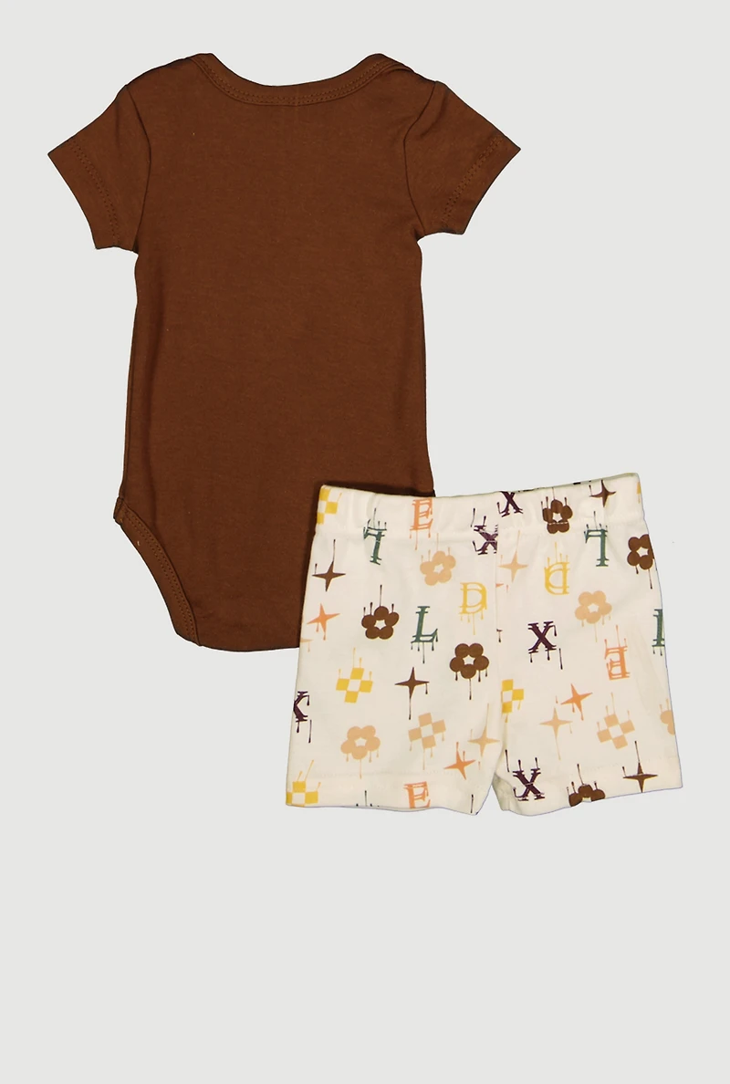 Baby Boys 0-9M Originals Graphic Bodysuit and Shorts with Hat