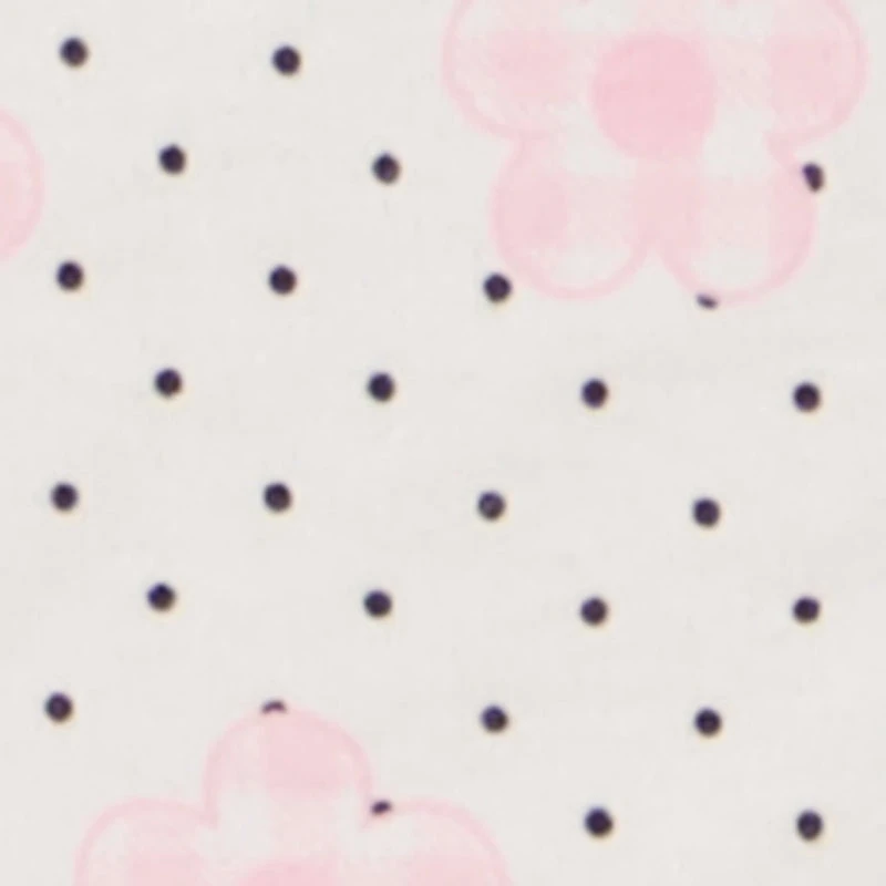 Baby Girls 0-9M Polka Dot Flower Graphic Bodysuit and Shorts Set