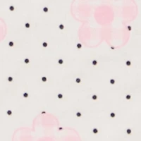 Baby Girls 0-9M Polka Dot Flower Graphic Bodysuit and Shorts Set