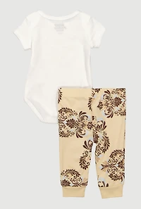 Baby Boys 0-9M Drip Always Extra Bodysuit and Joggers with Bucket Hat