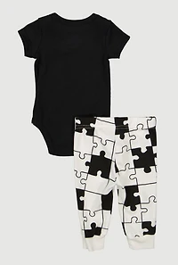 Baby Boys 0-9M Get It Done Bodysuit and Joggers with Beanie
