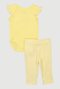 Baby Girls 0-9M My Mommy Loves Me Bodysuit and Leggings with Headband