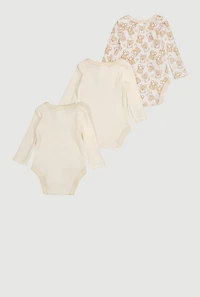 Baby Hugs For Mama Teddy Bear Print Bodysuits 3 Pack