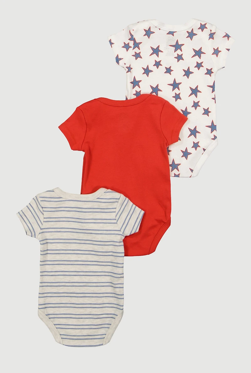 Baby Boys 0-9M Too Cute To Bear Bodysuits 3 Pack