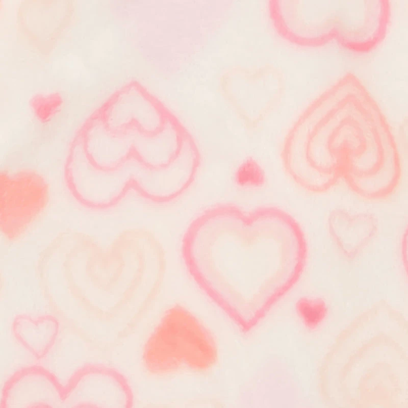 Baby Girls 0-9M Heart Print Plush Footed Jumpsuit