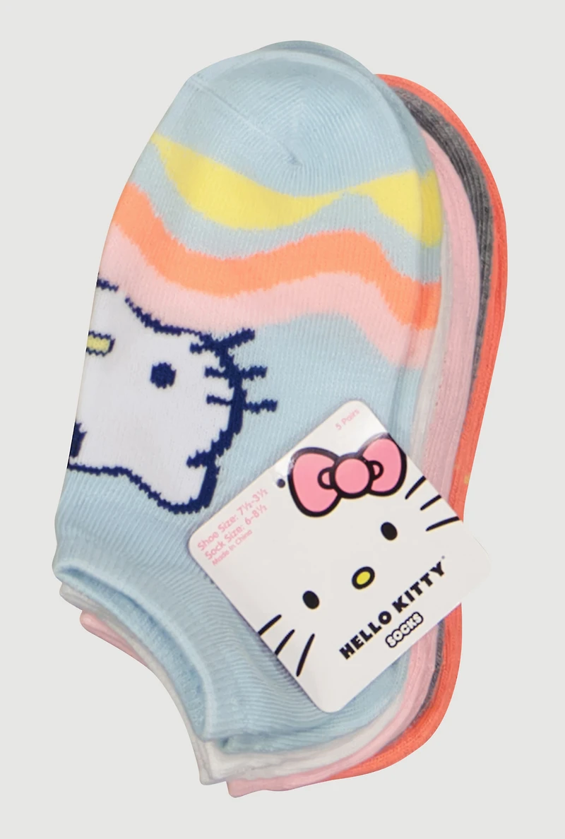 Toddler Girls Kitten Graphic Socks 5 Pairs
