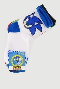 Boys Sonic The Hedgehog Crew Socks 5 Pack