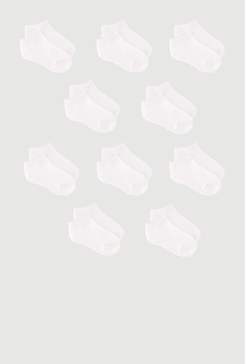 Baby Boys No Show Socks 10 Pack