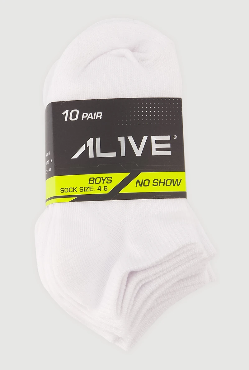Baby Boys No Show Socks 10 Pack