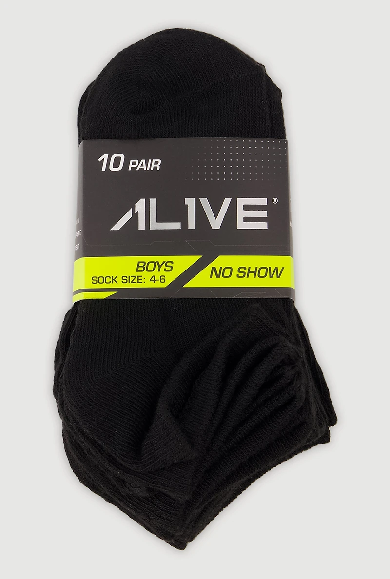 Baby Boys Solid No Show Socks 10 Pack