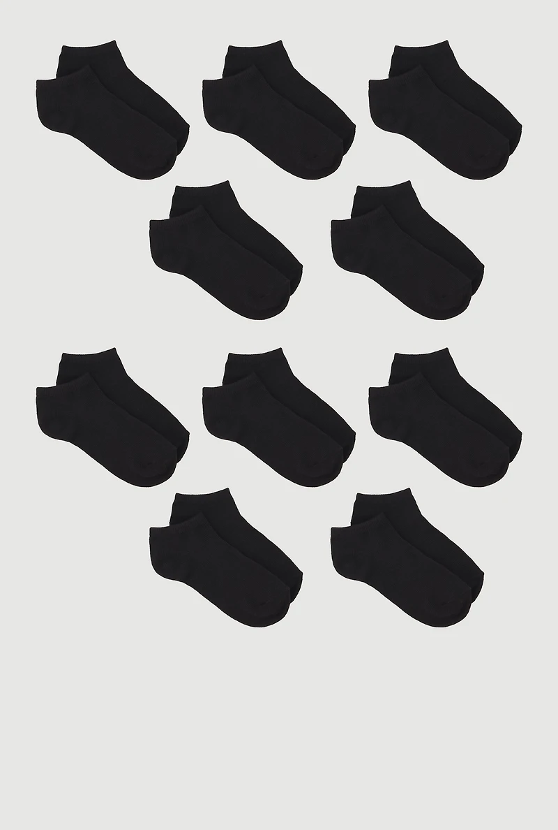 Toddler Boys No Show Socks 10 Pack