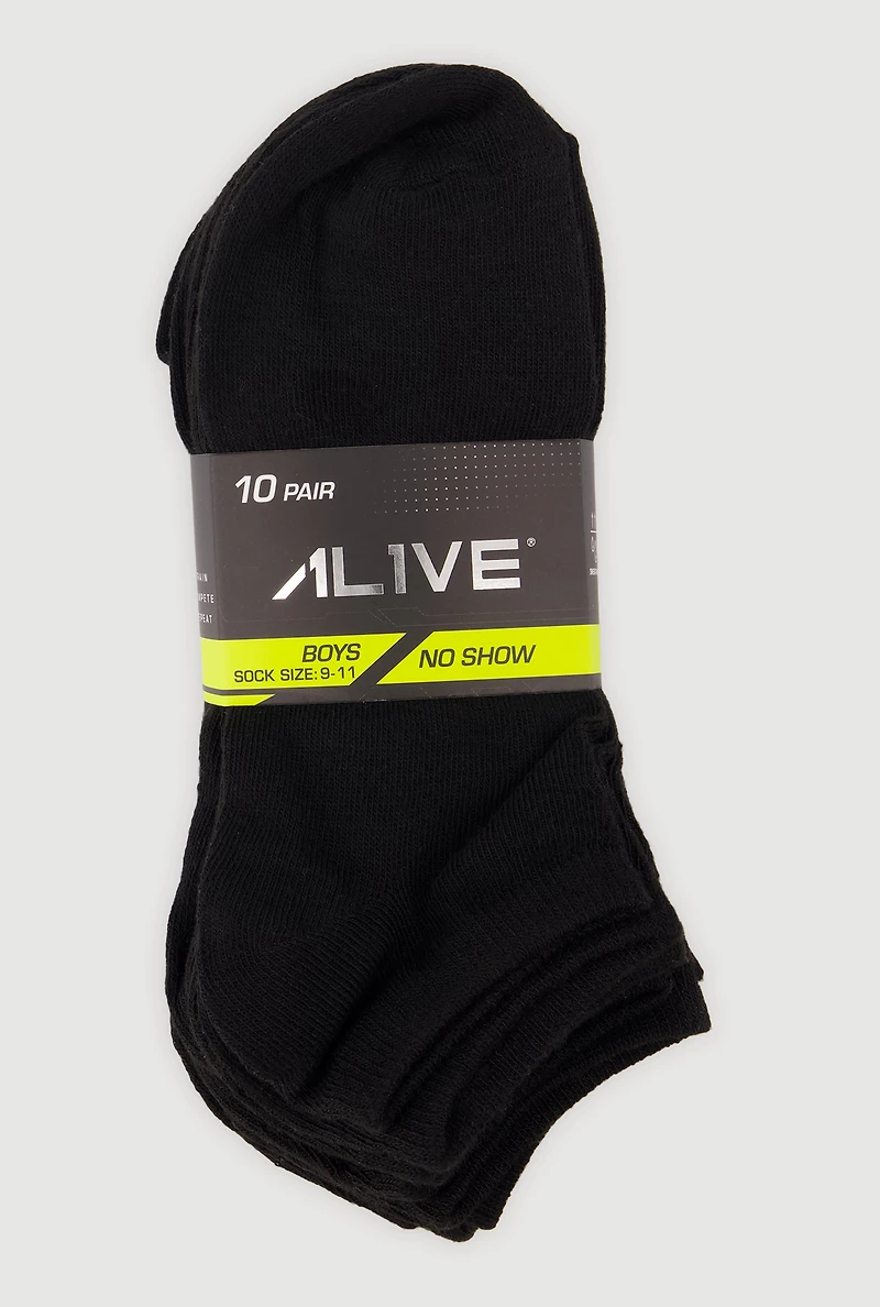 Boys No Show Socks 10 Pack