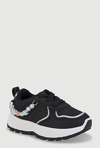Toddler Girls Beaded Chain Detail Sneakers
