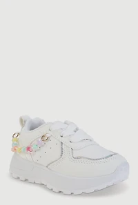 Toddler Girls Beaded Chain Detail Sneakers