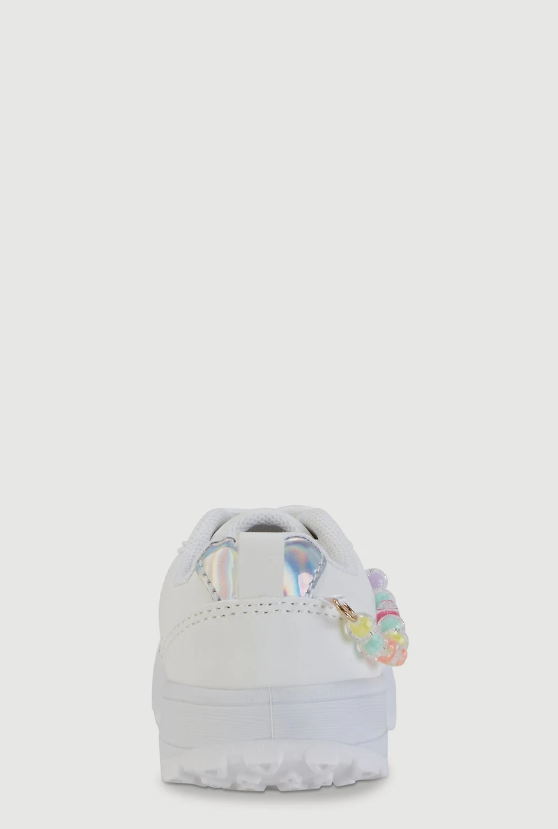 Toddler Girls Beaded Chain Detail Sneakers