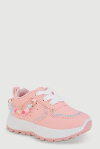 Toddler Girls Beaded Chain Detail Sneakers