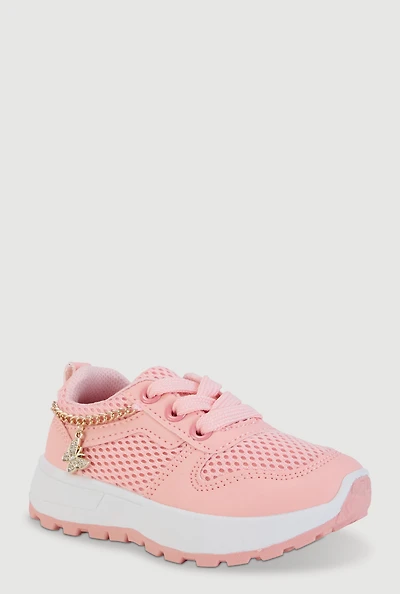 Toddler Girls Butterfly Charm Chain Detail Sneakers