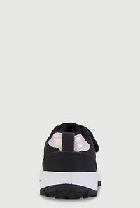 Toddler Girls Embroidered Heart Velcro Strap Sneakers