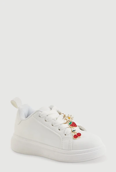 Toddler Girls Platform Sneakers with Charms