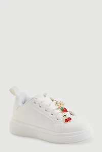 Toddler Girls Platform Sneakers with Charms
