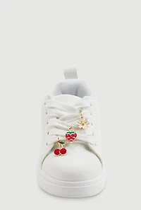 Toddler Girls Platform Sneakers with Charms