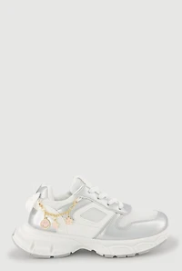 Girls Charm Chain Detail Chunky Sneakers
