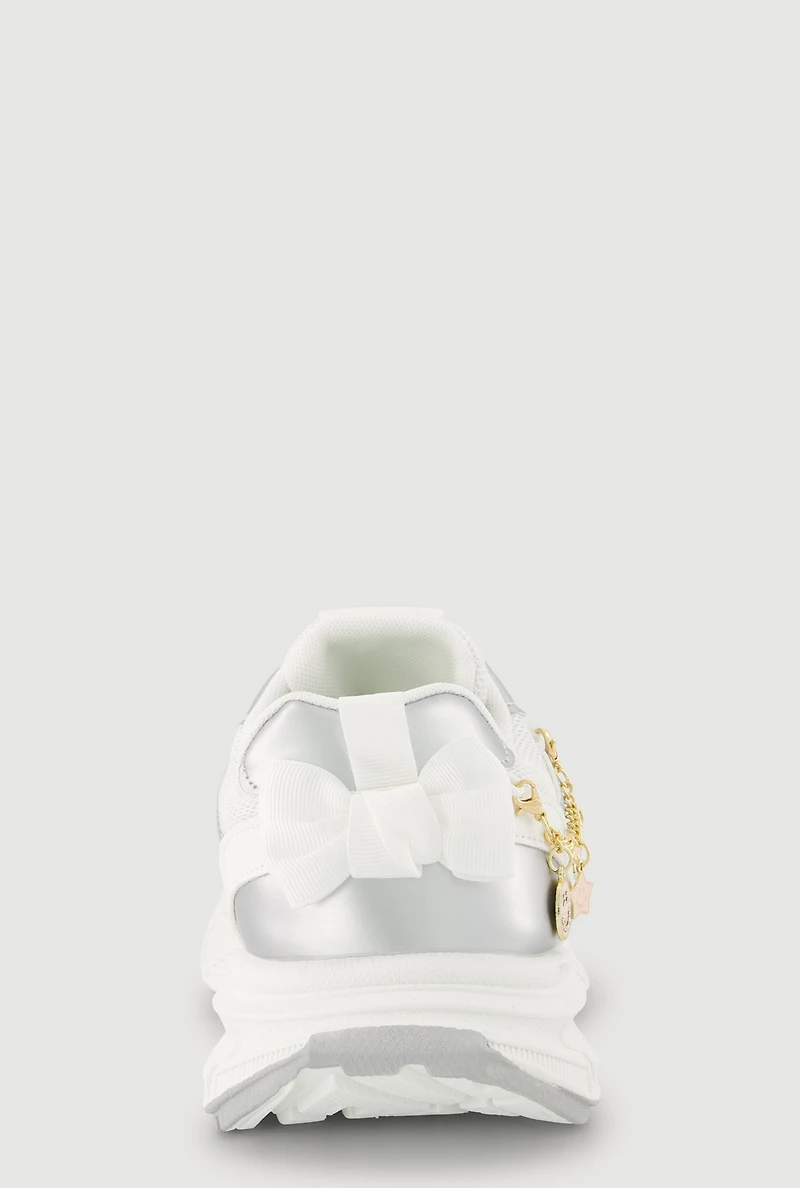Girls Charm Chain Detail Chunky Sneakers
