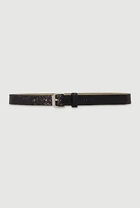 Girls Glittery Star Buckle Detail Belts 2 Pack