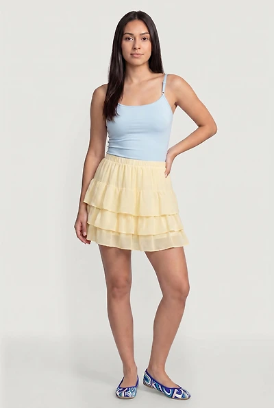 Scoop Neck Basic Cami with Shelf Bra