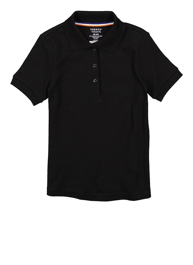French Toast Girls 4-6x Interlock Polo Shirt