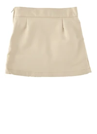 French Toast Girls 4-6x Front Pleated Tab Skirt, Khaki,