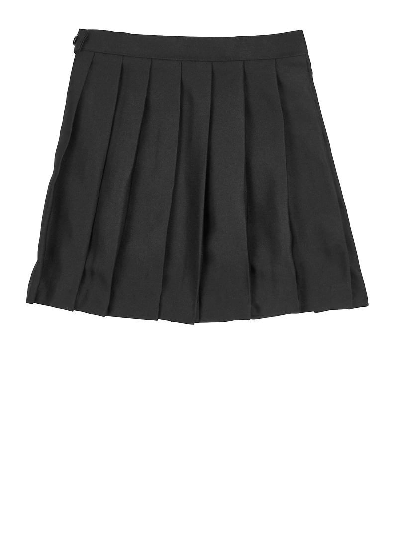 French Toast Girls 4-6x Pleated Skirt, Black,