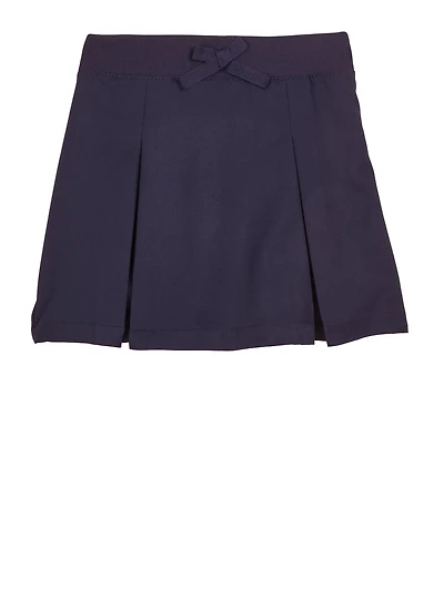 French Toast Girls 4-6x Pull On Pleated Skort, Blue,